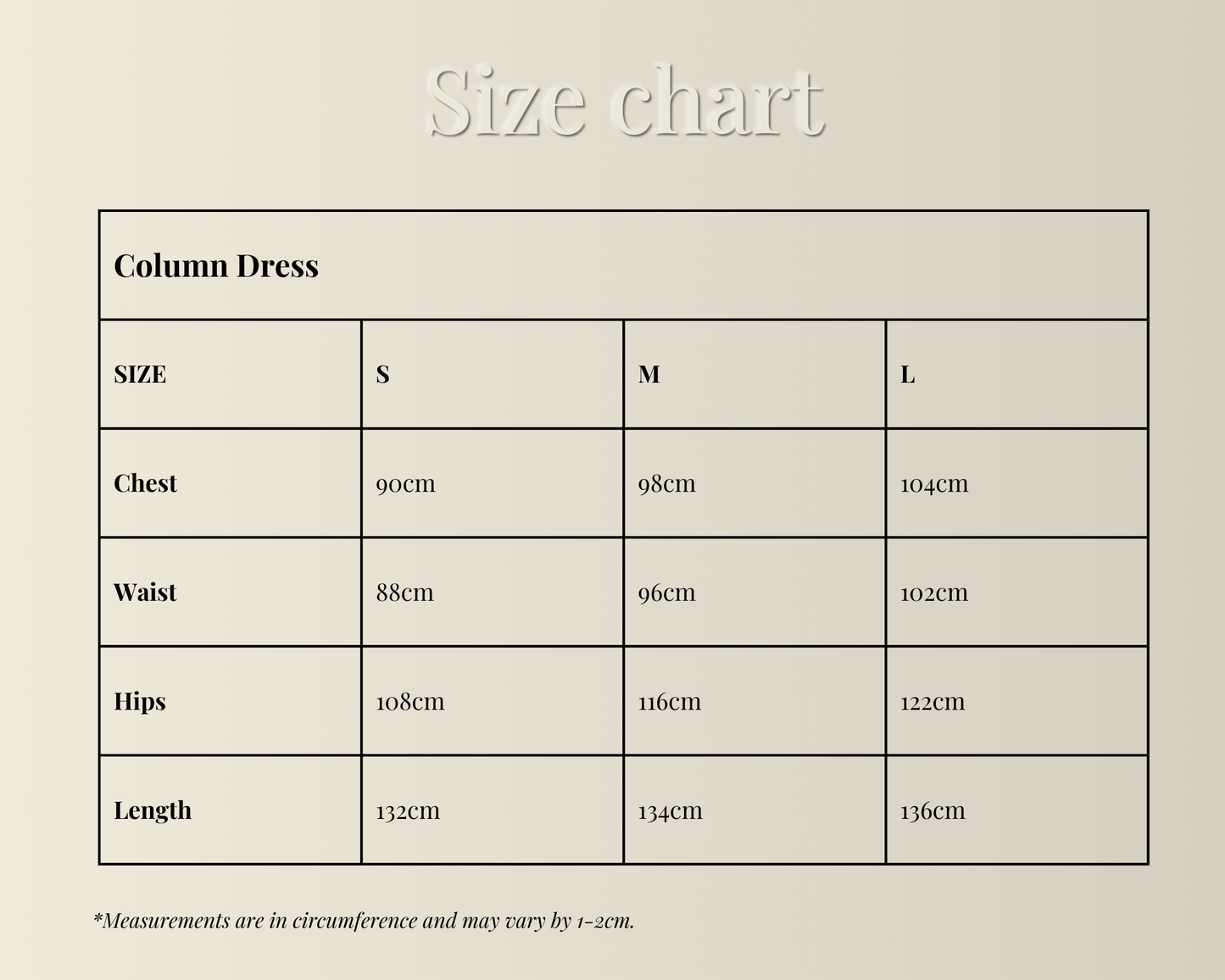 Column dress in Ivory