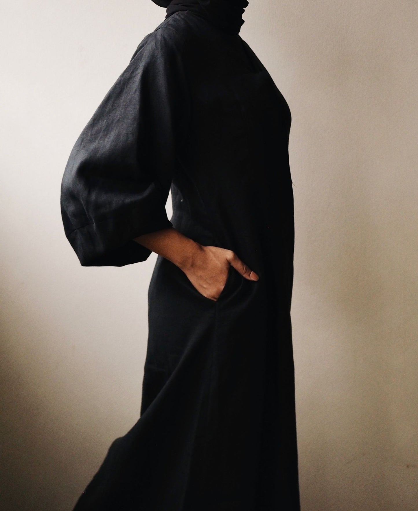 V-Neck Dress in Black